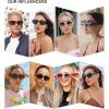 imageSOJOS Polarized Sunglasses For Women Retro Rectangle Womens Sun Glasses Trendy Narrow Square 90s Shades SJ2232TortoiseGrey