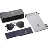imageSOJOS Retro Aviator Polarized Double Bridge Sunglasses for Men Women Mirrored Lens SJ1051A BlackGrey