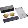 imageSOJOS Retro Aviator Polarized Double Bridge Sunglasses for Men Women Mirrored Lens SJ1051GoldGold Mirrored