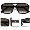 imageSOJOS Retro Aviator Sunglasses For Women Men Square Womens Square Sun Glasses SJ2355Black Grey Grading