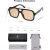 imageSOJOS Retro Aviator Sunglasses For Women Men Square Womens Square Sun Glasses SJ2355Black Orange