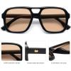 imageSOJOS Retro Aviator Sunglasses For Women Men Square Womens Square Sun Glasses SJ2355Black Orange