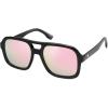 imageSOJOS Retro Aviator Sunglasses For Women Men Square Womens Square Sun Glasses SJ2355Black Pink Mirror