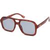 imageSOJOS Retro Aviator Sunglasses For Women Men Square Womens Square Sun Glasses SJ2355Brown Tortoise Grey