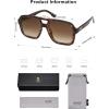 imageSOJOS Retro Aviator Sunglasses For Women Men Square Womens Square Sun Glasses SJ2355Tortoise Brown Grading