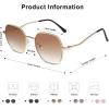 imageSOJOS Retro Hexagon Square Polarized Sunglasses for Women Men Vintage Hexagonal Polygon Shades SJ1101GoldBrown Grading