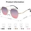 imageSOJOS Retro Hexagon Square Polarized Sunglasses for Women Men Vintage Hexagonal Polygon Shades SJ1101GoldPurple Grading