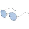 imageSOJOS Retro Hexagon Square Polarized Sunglasses for Women Men Vintage Hexagonal Polygon Shades SJ1101SilverBlue