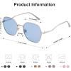 imageSOJOS Retro Hexagon Square Polarized Sunglasses for Women Men Vintage Hexagonal Polygon Shades SJ1101SilverBlue