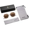 imageSOJOS Retro Hexagon Square Polarized Sunglasses for Women Men Vintage Hexagonal Polygon Shades SJ1101SilverBrown