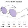 imageSOJOS Retro Hexagon Square Polarized Sunglasses for Women Men Vintage Hexagonal Polygon Shades SJ1101SilverPurple