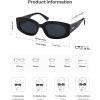 imageSOJOS Retro Oval Polarized Sunglasses Womens Trendy Sun Glasses Vintage Shades UV400 SJ2386Black  Grey