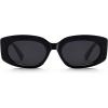 imageSOJOS Retro Oval Polarized Sunglasses Womens Trendy Sun Glasses Vintage Shades UV400 SJ2386Black  Grey