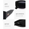 imageSOJOS Retro Oval Polarized Sunglasses Womens Trendy Sun Glasses Vintage Shades UV400 SJ2386Black  Grey