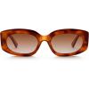imageSOJOS Retro Oval Polarized Sunglasses Womens Trendy Sun Glasses Vintage Shades UV400 SJ2386Brown Tortoise  Brown