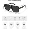 imageSOJOS Retro Oversized Square Polarized Sunglasses for Women and Men Vintage Shades Classic Large Sun Glasses SJ2618BlackGrey