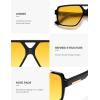 imageSOJOS Retro Oversized Square Polarized Sunglasses for Women and Men Vintage Shades Classic Large Sun Glasses SJ2618BlackYellow
