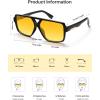 imageSOJOS Retro Oversized Square Polarized Sunglasses for Women and Men Vintage Shades Classic Large Sun Glasses SJ2618BlackYellow