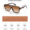 imageSOJOS Retro Oversized Square Polarized Sunglasses for Women and Men Vintage Shades Classic Large Sun Glasses SJ2618TortoiseGradient Brown