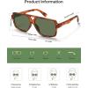 imageSOJOS Retro Oversized Square Polarized Sunglasses for Women and Men Vintage Shades Classic Large Sun Glasses SJ2618TortoiseGrey