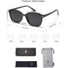 imageSOJOS Retro Square Polarized Sunglasses for Women Men Trendy Classic UV Protection Unisex Sunnies SJ2171Black
