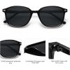 imageSOJOS Retro Square Polarized Sunglasses for Women Men Trendy Classic UV Protection Unisex Sunnies SJ2171Black