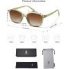 imageSOJOS Retro Square Polarized Sunglasses for Women Men Trendy Classic UV Protection Unisex Sunnies SJ2171Olive Green