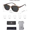 imageSOJOS Retro Square Polarized Sunglasses for Women Men Trendy Classic UV Protection Unisex Sunnies SJ2171Yellow Tortoise