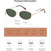 imageSOJOS Retro Trendy Oval Polarized Sunglasses for Women Men 90s Vintage Circle Round Sunnies SJ1248Brown TortoiseGreen