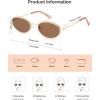 imageSOJOS Retro Trendy Oval Polarized Sunglasses for Women Men 90s Vintage Circle Round Sunnies SJ1248Light BrownBrown