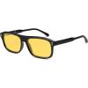imageSOJOS Retro Vintage Polarized Sunglasses for Women Men Trendy Rectangle Womens Mens Shades SJ2290SBlackYellow
