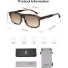 imageSOJOS Retro Vintage Polarized Sunglasses for Women Men Trendy Rectangle Womens Mens Shades SJ2290STortoiseBrown