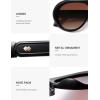 imageSOJOS Trendy Oversized Polarized Aviator Sunglasses Womens Men Retro Vintage 70s Style UV Protection Sun Glasses SJ2390BlackDark Brown Grading