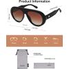 imageSOJOS Trendy Oversized Polarized Aviator Sunglasses Womens Men Retro Vintage 70s Style UV Protection Sun Glasses SJ2390BlackDark Brown Grading
