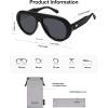 imageSOJOS Trendy Oversized Polarized Aviator Sunglasses Womens Men Retro Vintage 70s Style UV Protection Sun Glasses SJ2390BlackGrey