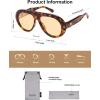 imageSOJOS Trendy Oversized Polarized Aviator Sunglasses Womens Men Retro Vintage 70s Style UV Protection Sun Glasses SJ2390Brown TortoiseLight Brown