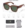 imageSOJOS Trendy Polarized Square Sunglasses WomensRetro Oversized Women Thick Sun Glasses SJ2217Milky BrownGreen
