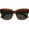 imageSOJOS Trendy Polarized Square Sunglasses WomensRetro Oversized Women Thick Sun Glasses SJ2217Milky BrownGreen