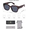 imageSOJOS Trendy Polarized Square Sunglasses WomensRetro Oversized Women Thick Sun Glasses SJ2217TortoiseGrey