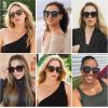 imageSOJOS Trendy Polarized Square Sunglasses WomensRetro Oversized Women Thick Sun Glasses SJ2217TortoiseGrey