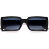 imageSOJOS Trendy Retro Rectangle Polarized Sunglasses Men 90s Vintage Square Womens Sunnies Shades SJ2388Black Frame Blue Grading Lens