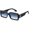 imageSOJOS Trendy Retro Rectangle Polarized Sunglasses Men 90s Vintage Square Womens Sunnies Shades SJ2388Black Frame Blue Grading Lens