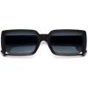 imageSOJOS Trendy Retro Rectangle Polarized Sunglasses Men 90s Vintage Square Womens Sunnies Shades SJ2388Black Frame Grey Grading Lens