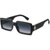 imageSOJOS Trendy Retro Rectangle Polarized Sunglasses Men 90s Vintage Square Womens Sunnies Shades SJ2388Black Frame Grey Grading Lens