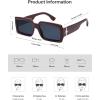 imageSOJOS Trendy Retro Rectangle Polarized Sunglasses Men 90s Vintage Square Womens Sunnies Shades SJ2388Red Frame Grey Lens