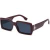 imageSOJOS Trendy Retro Rectangle Polarized Sunglasses Men 90s Vintage Square Womens Sunnies Shades SJ2388Red Frame Grey Lens