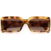 imageSOJOS Trendy Retro Rectangle Polarized Sunglasses Men 90s Vintage Square Womens Sunnies Shades SJ2388Yellow Tortorise Frame Brown Grading Lens
