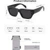 imageSOJOS Trendy Square Polarized Sunglasses Women Retro Vintage UV Protection Womens Sun Glasses SJ2383BlackGrey