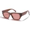 imageSOJOS Trendy Square Polarized Sunglasses Women Retro Vintage UV Protection Womens Sun Glasses SJ2383BrownRed