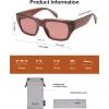 imageSOJOS Trendy Square Polarized Sunglasses Women Retro Vintage UV Protection Womens Sun Glasses SJ2383BrownRed